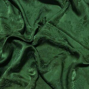 Emerald Green Silk Jacquard Fabric 2 yards